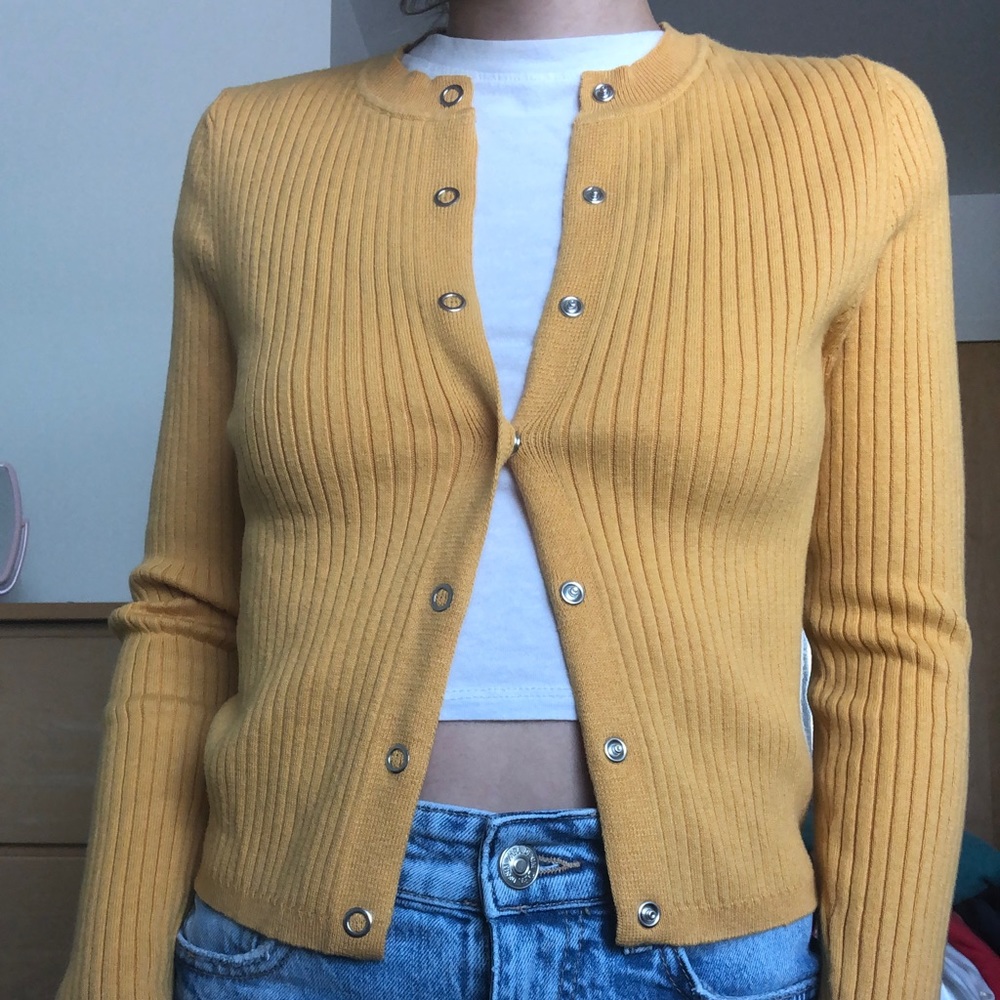 Mustard yellow cardigan